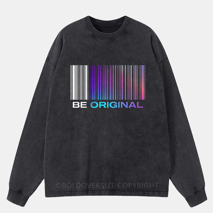Vintage Be Original Washed Long Sleeve Shirt