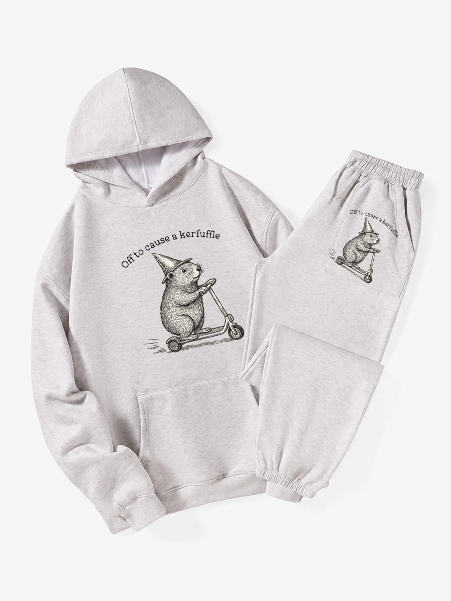 Vintage Off To Cause A Kerfuffle Hoodie Suit