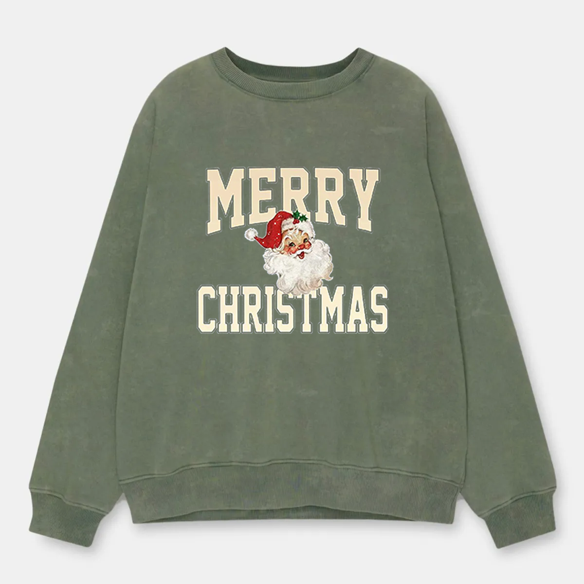 Vintage Merry Christmas Santa Washed Sweatshirt