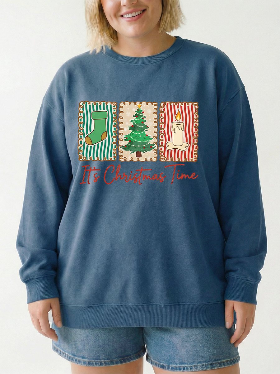 Cozy Christmas Time Graphic Sweatshirt