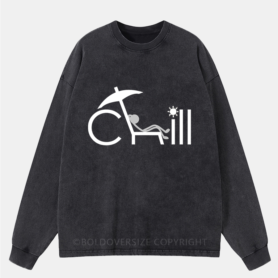 Vintage Creative Chill Washed Long Sleeve Shirt