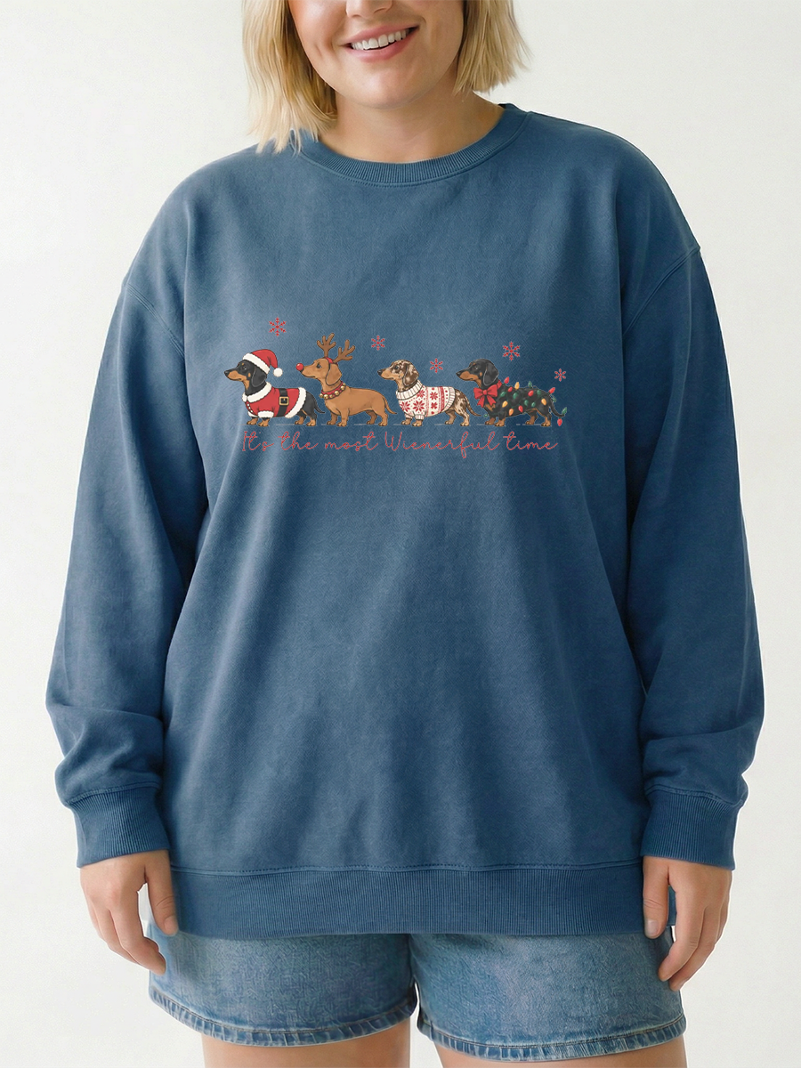Vintage Dachshund Christmas Sweatshirt