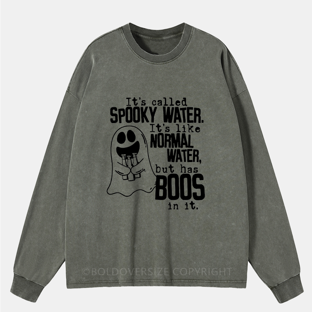 Vintage It'S Called Spooky Water Washed Long Sleeve Shirt