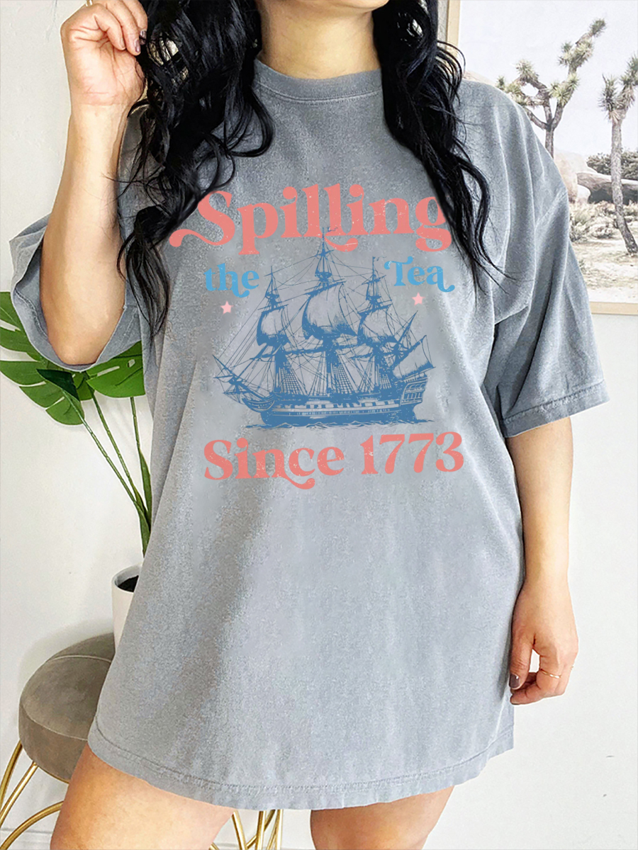 Vintage Spillin The Tea Since 1773 T-Shirt