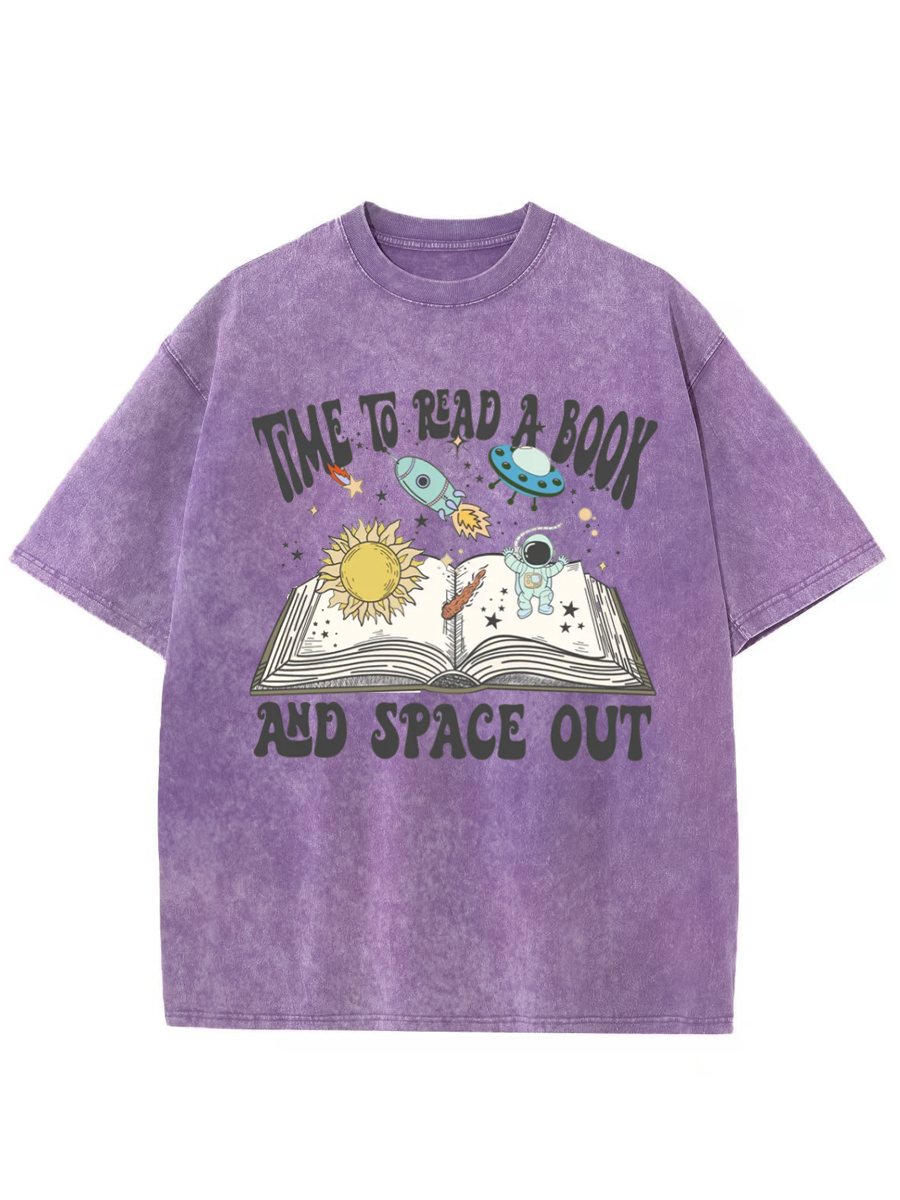 Vintage Read A Book And Space Out Washed T-Shirt