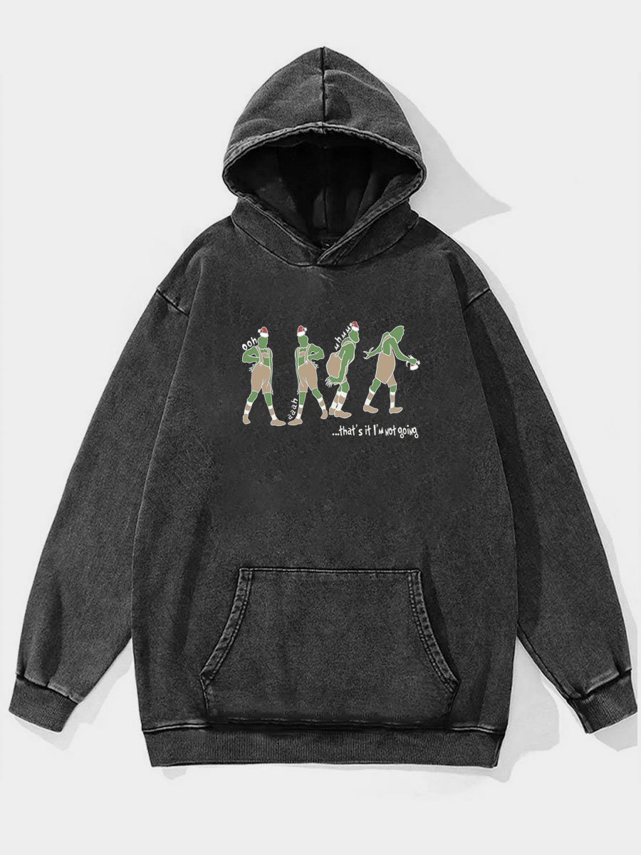 Plus Size Not Going Vibrant Washed Hoodie
