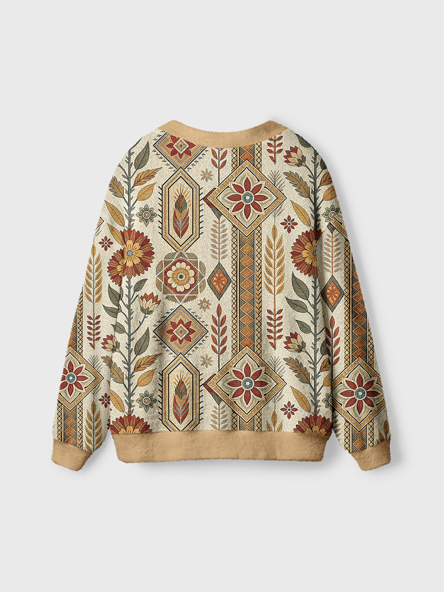 Vintage Subtle Resist Cat Cardigan Sweaters