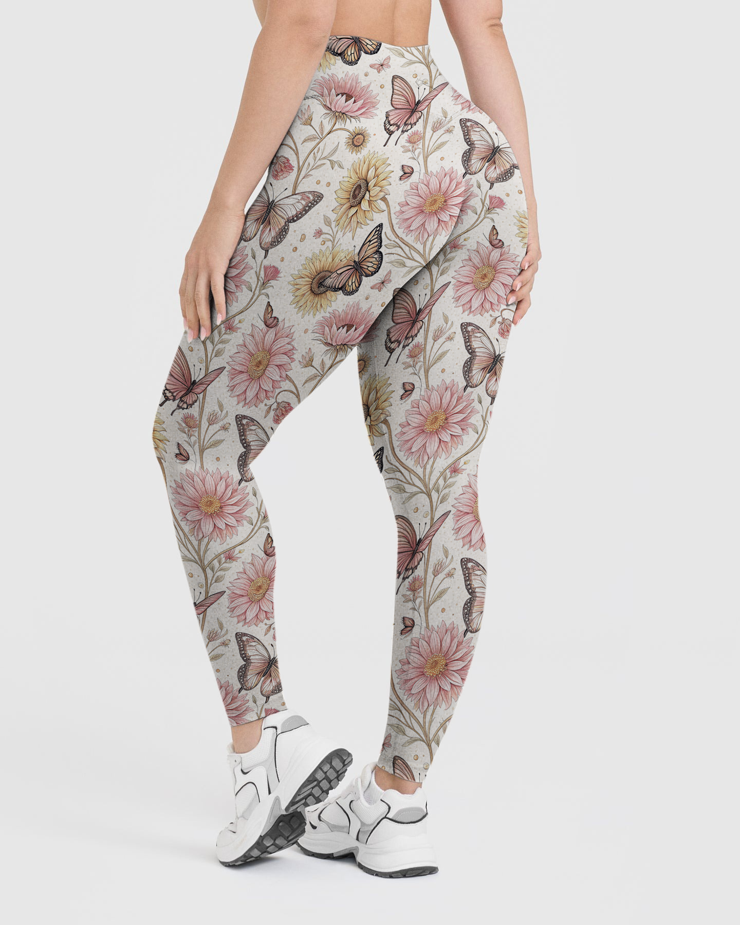 Vintage Flower Butterflies Leggings