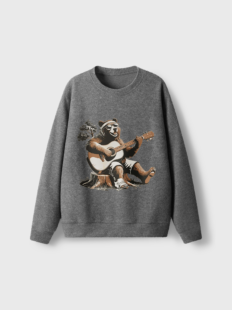 Vintage Homeless Bear Fuzzy Sweater