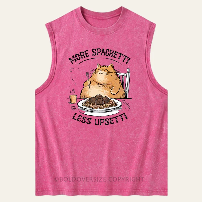 Vintage More Spaghetti Less Upsetti Washed Tank