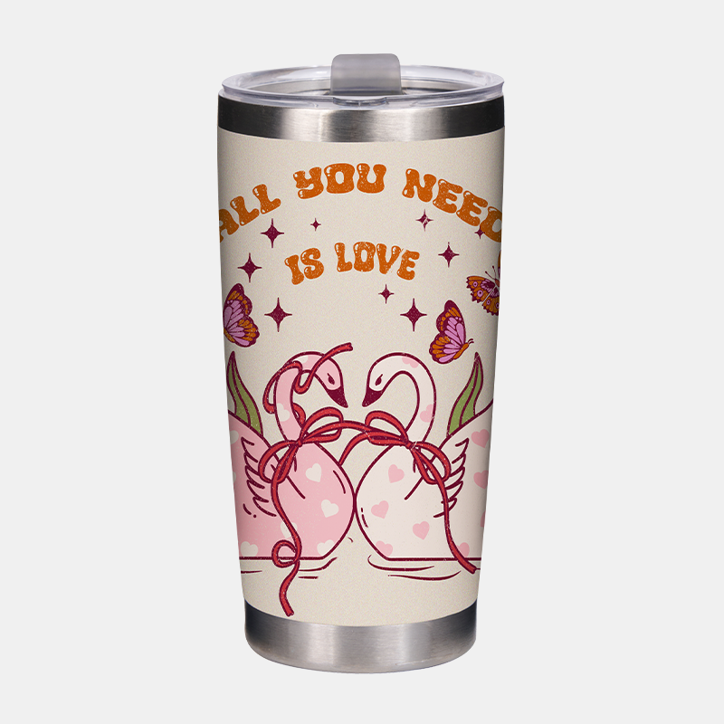 Vintage Valentine's Day Swan 20oz Tumbler