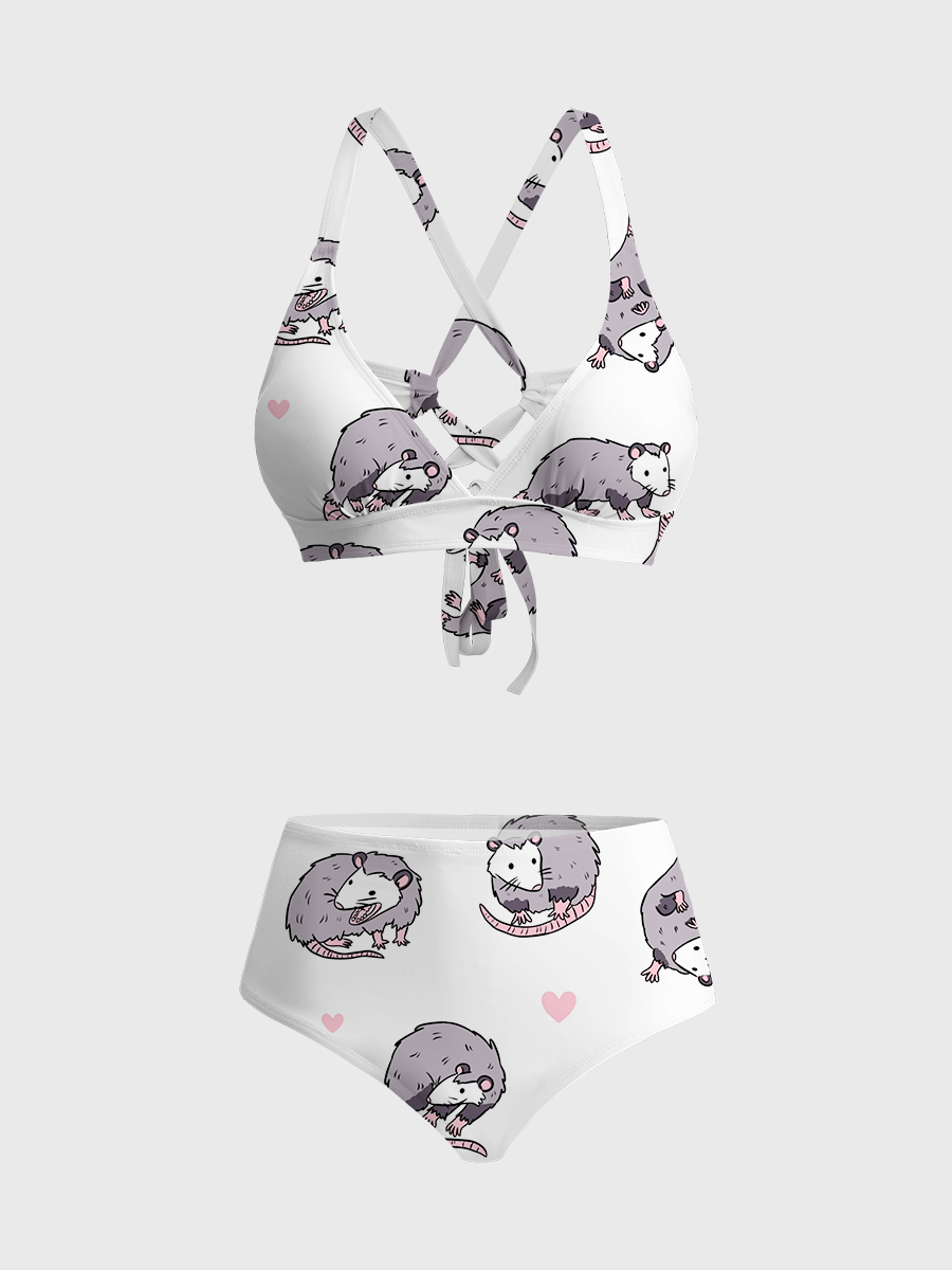 Vintage Opossum Two-Piece Swimsuit