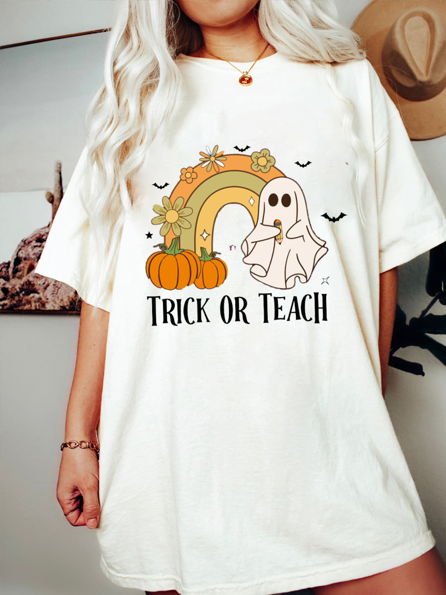 Trick Or Teach Halloween T-Shirt