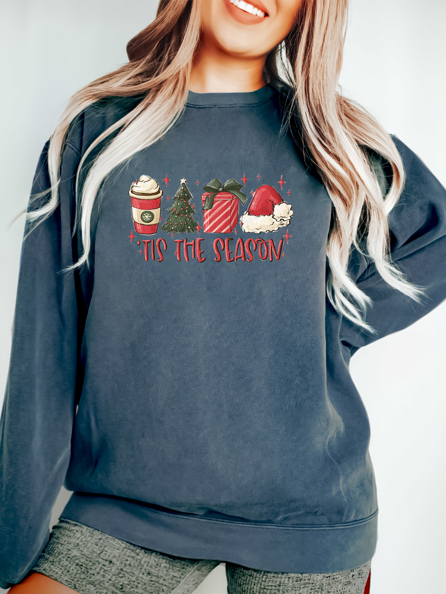 Oversized Tis The Season Sweatshirt 