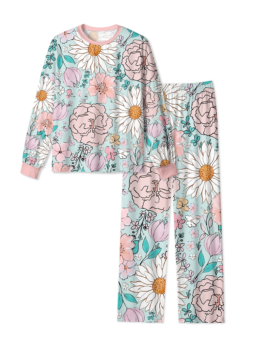 Vintage Soft Watercolor Floral Mixed Pajamas