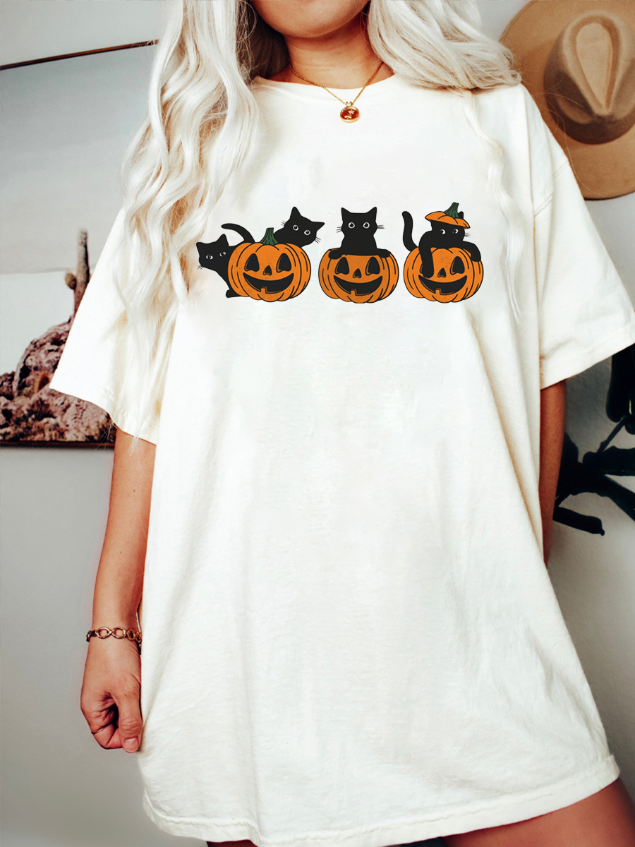 Cats In Pumpkin T-Shirt