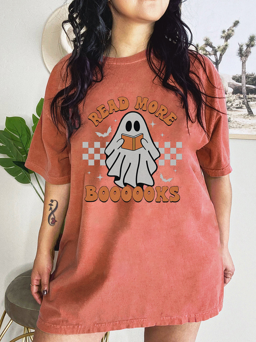 Halloween Read More Books Spooky Ghost Shirt