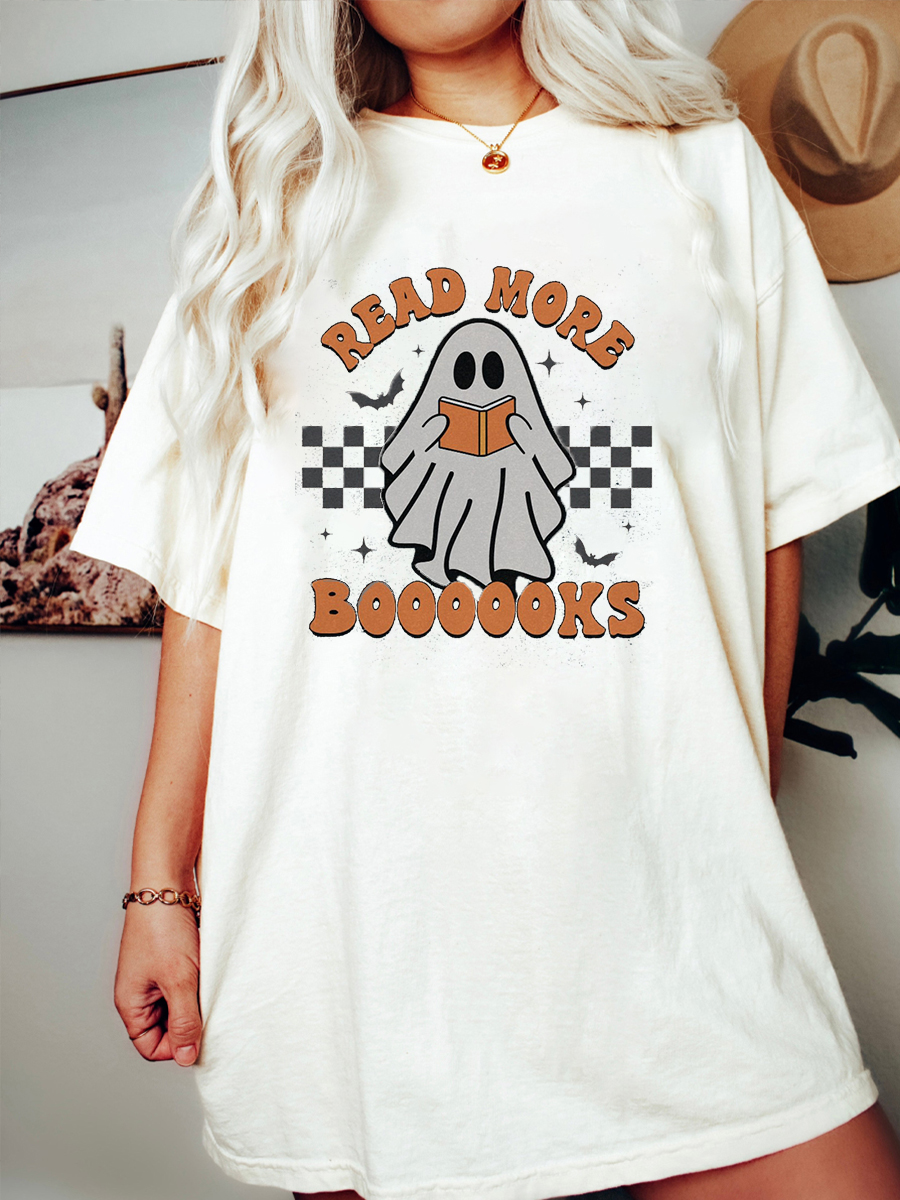 Halloween Read More Books Spooky Ghost Shirt
