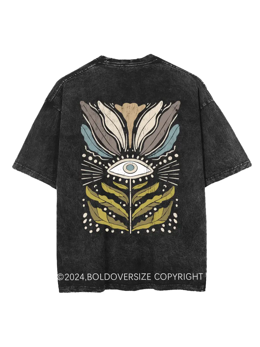 Vintage Mystical Floral Washed T-Shirt