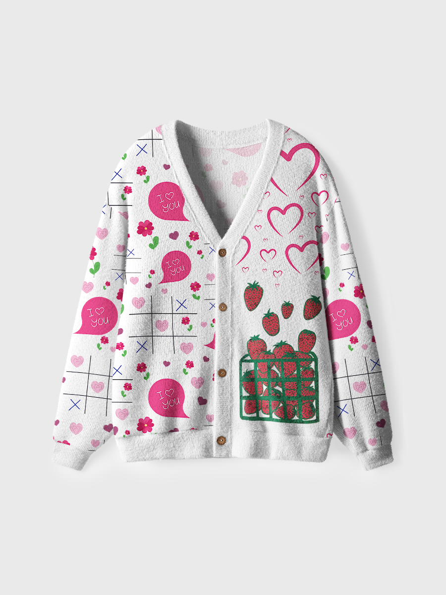 Vintage Strawberry Cardigan Sweaters