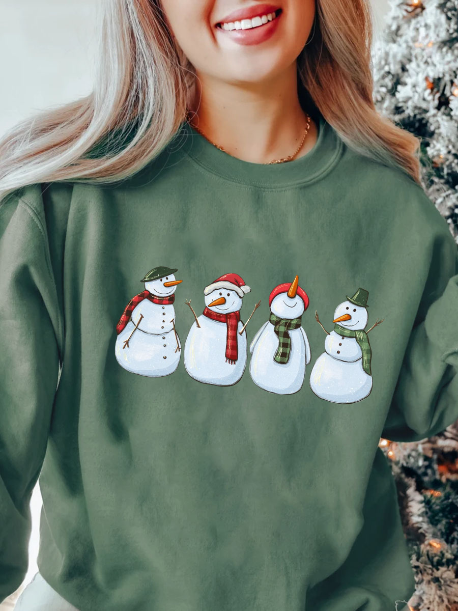 Oversized Snowman Christmas Sweatshirt 