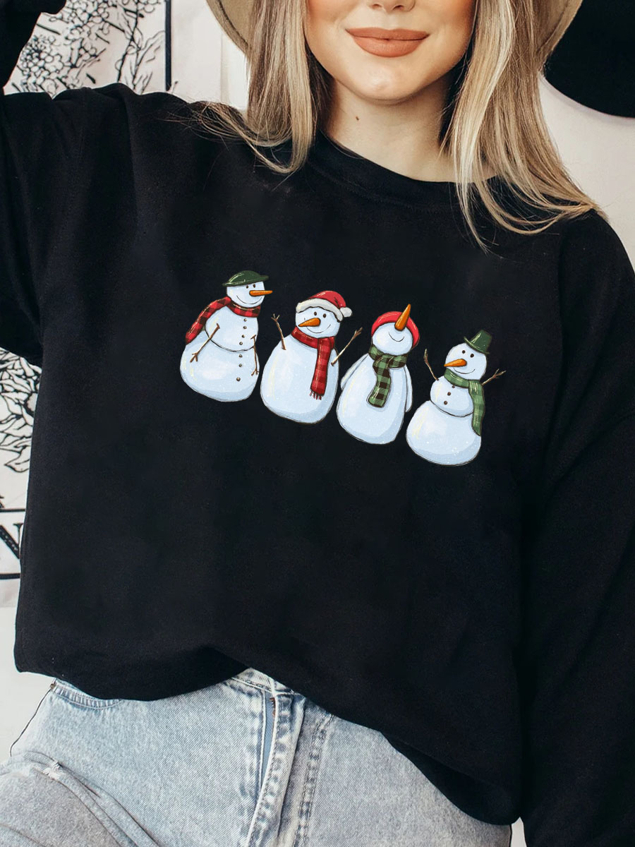Oversized Snowman Christmas Sweatshirt 