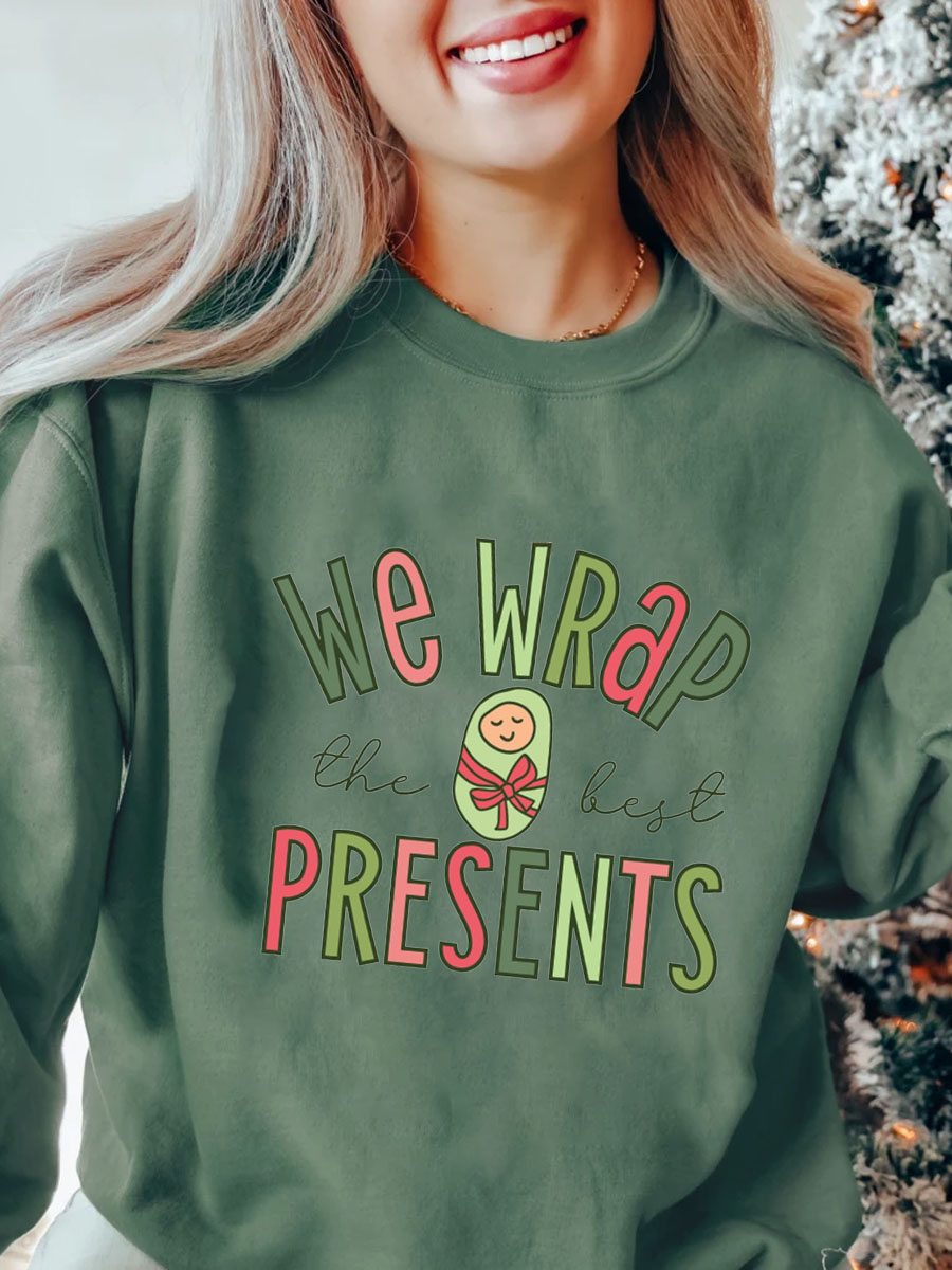 Oversized We Wrap The Best Presents Sweatshirt 