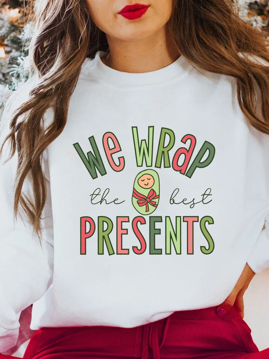 Oversized We Wrap The Best Presents Sweatshirt 
