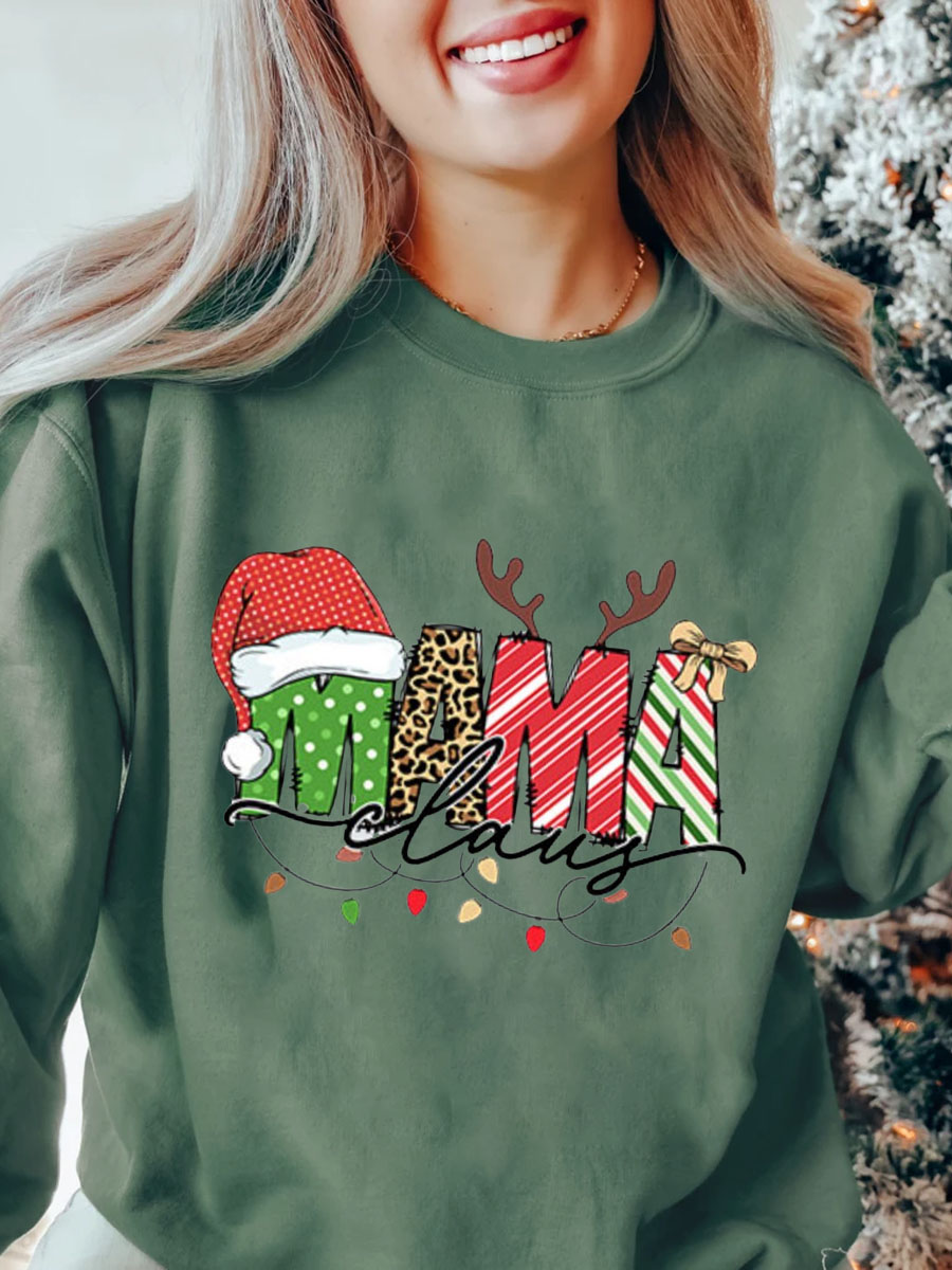 Oversized Christmas Mama Sweatshirt 