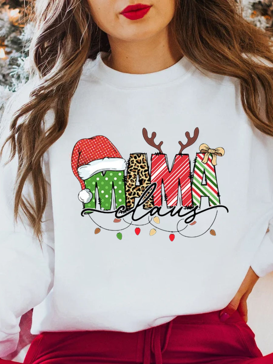 Oversized Christmas Mama Sweatshirt 