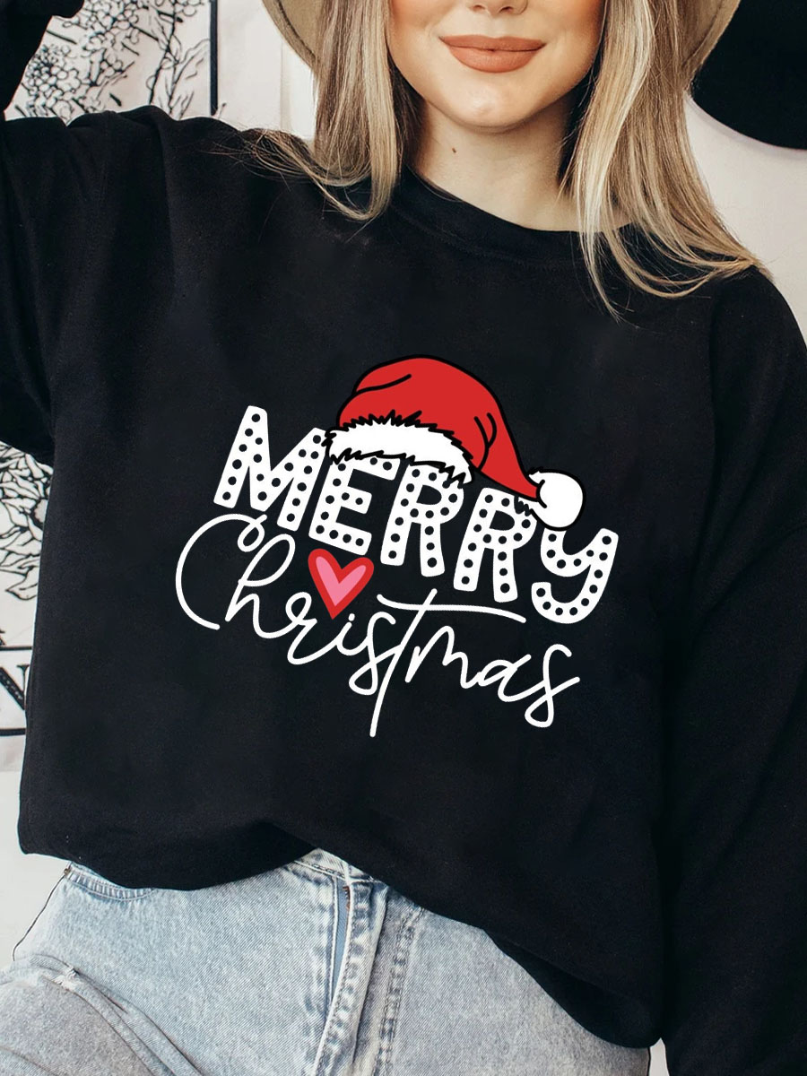 Oversized Merry Christmas Sweatshirt 