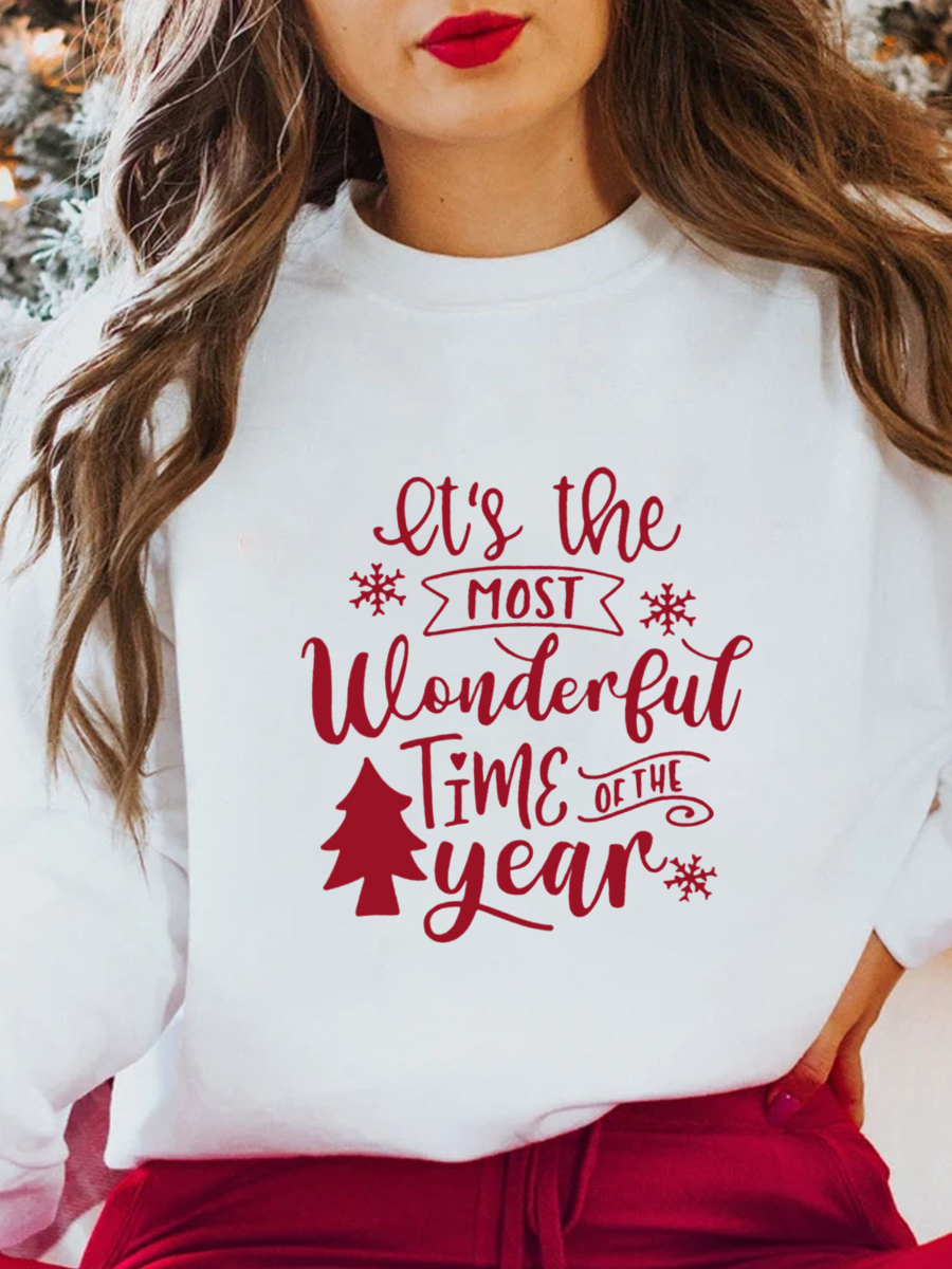 Cute Wonderful Time Christmas Sweatshirt