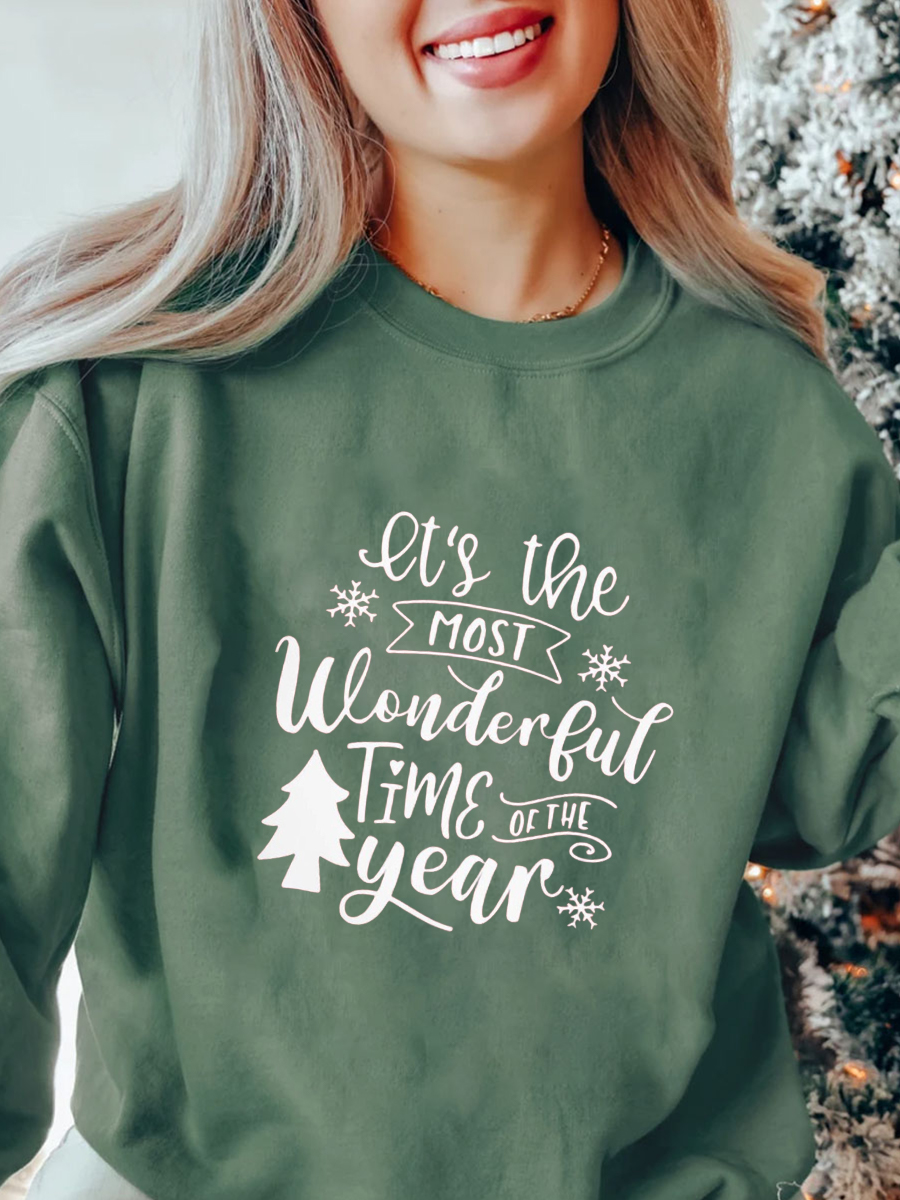Cute Wonderful Time Christmas Sweatshirt
