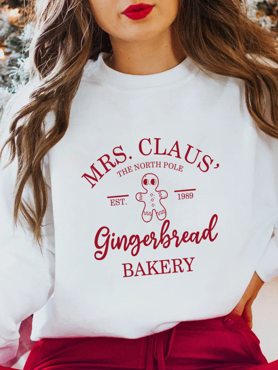 Mrs Claus Gingerbread Christmas Sweatshirt