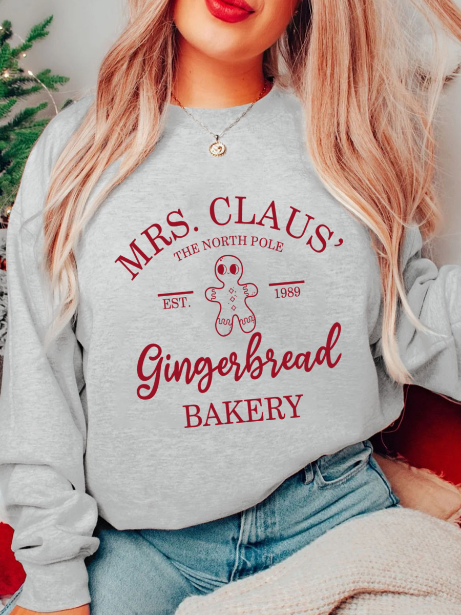 Mrs Claus Gingerbread Christmas Sweatshirt