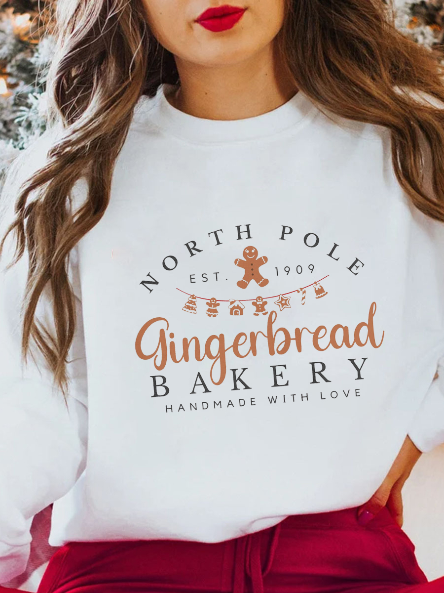 Plus Size Gingerbread Bakery Christmas Sweatshirt