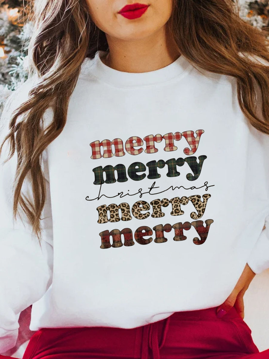 Plus Size Merry Christmas Sweatshirt