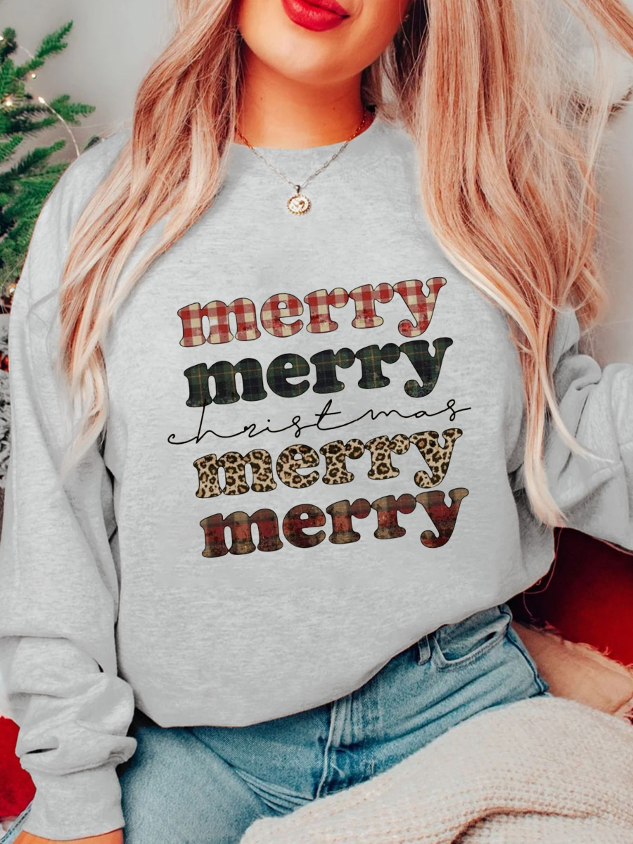 Plus Size Merry Christmas Sweatshirt