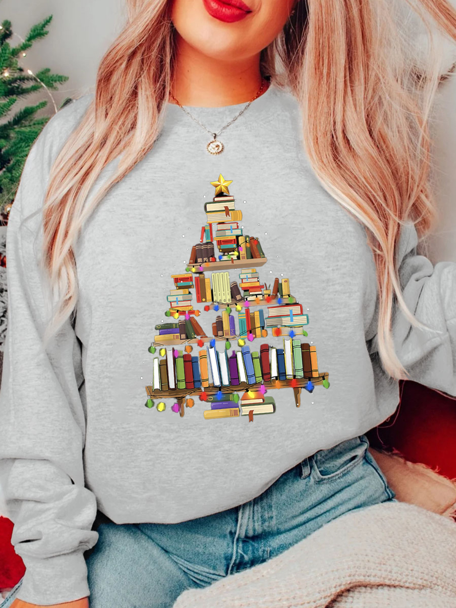 Book Christmas Tree Christmas Sweatshirt