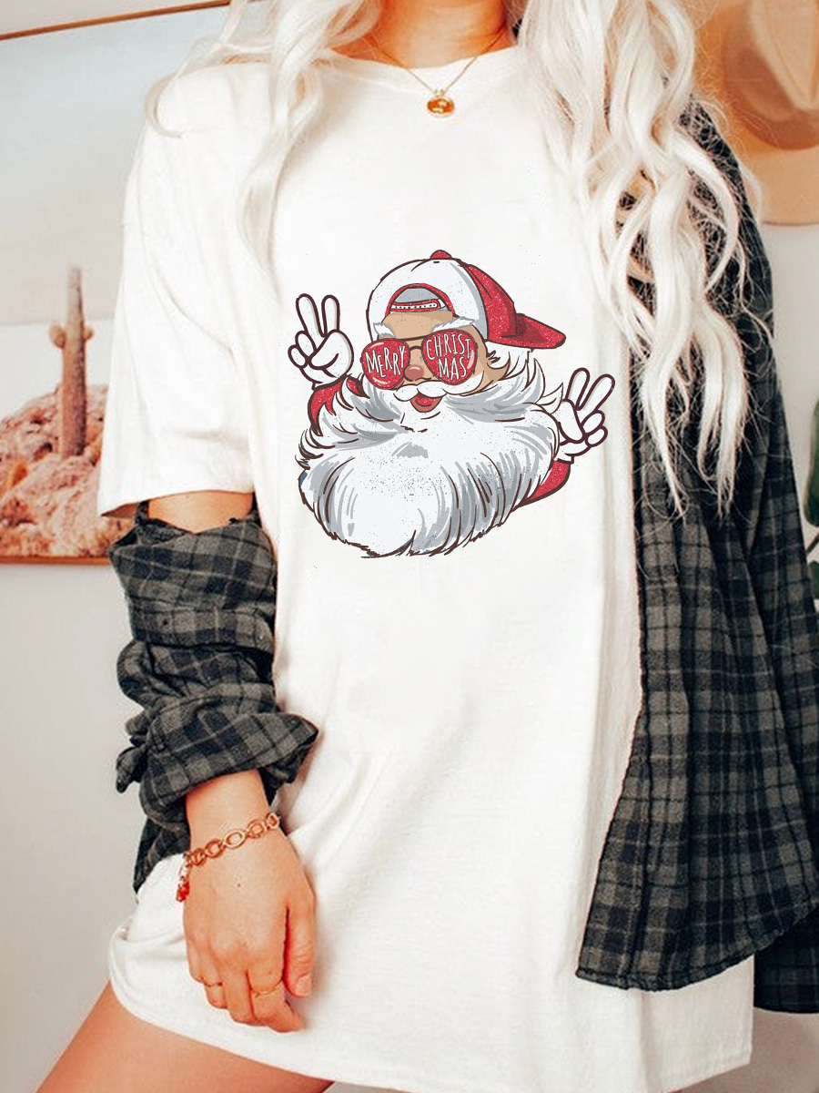 Oversize Cool Vintage Santa Christmas Tee