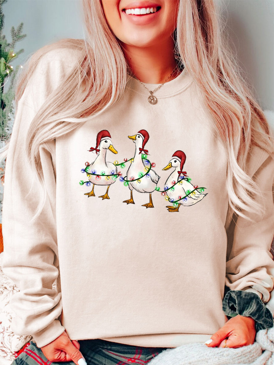 Funny Animals Ducks Christmas Sweatshirt