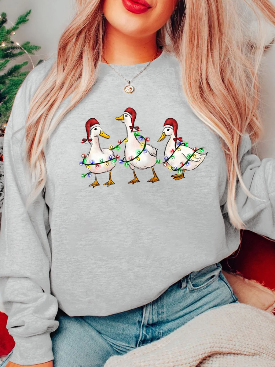 Funny Animals Ducks Christmas Sweatshirt