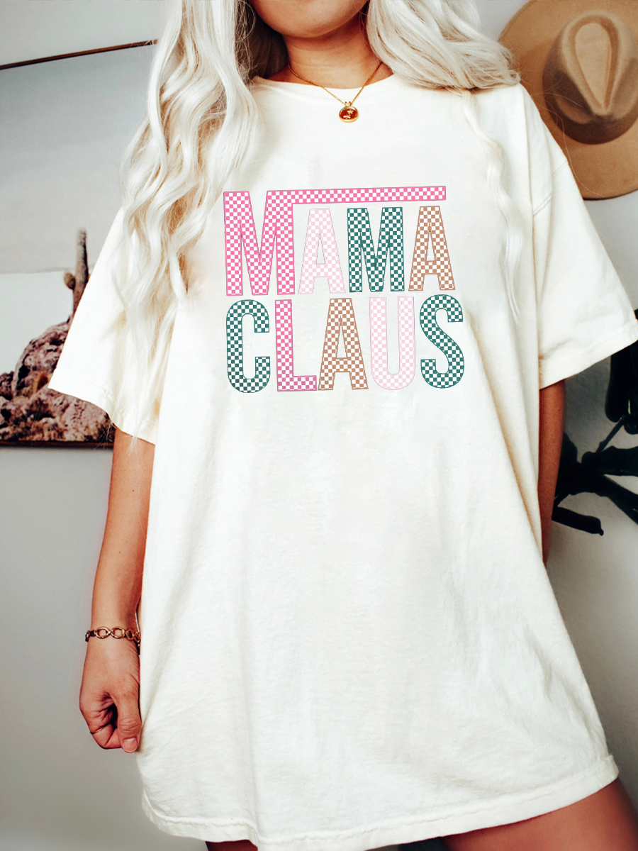 Merry Christmas Retro Mama Plus Size T-Shirt