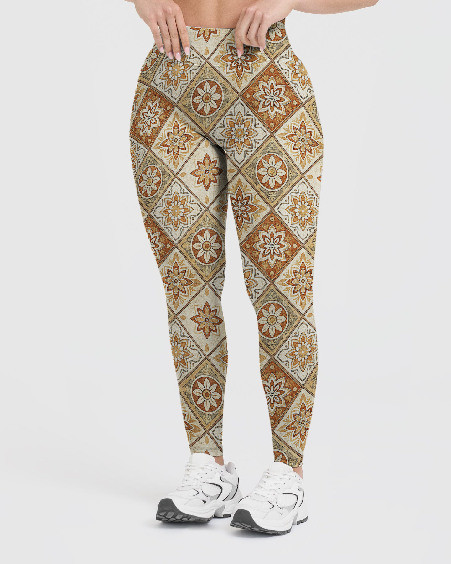 Vintage Flower Tiles Leggings