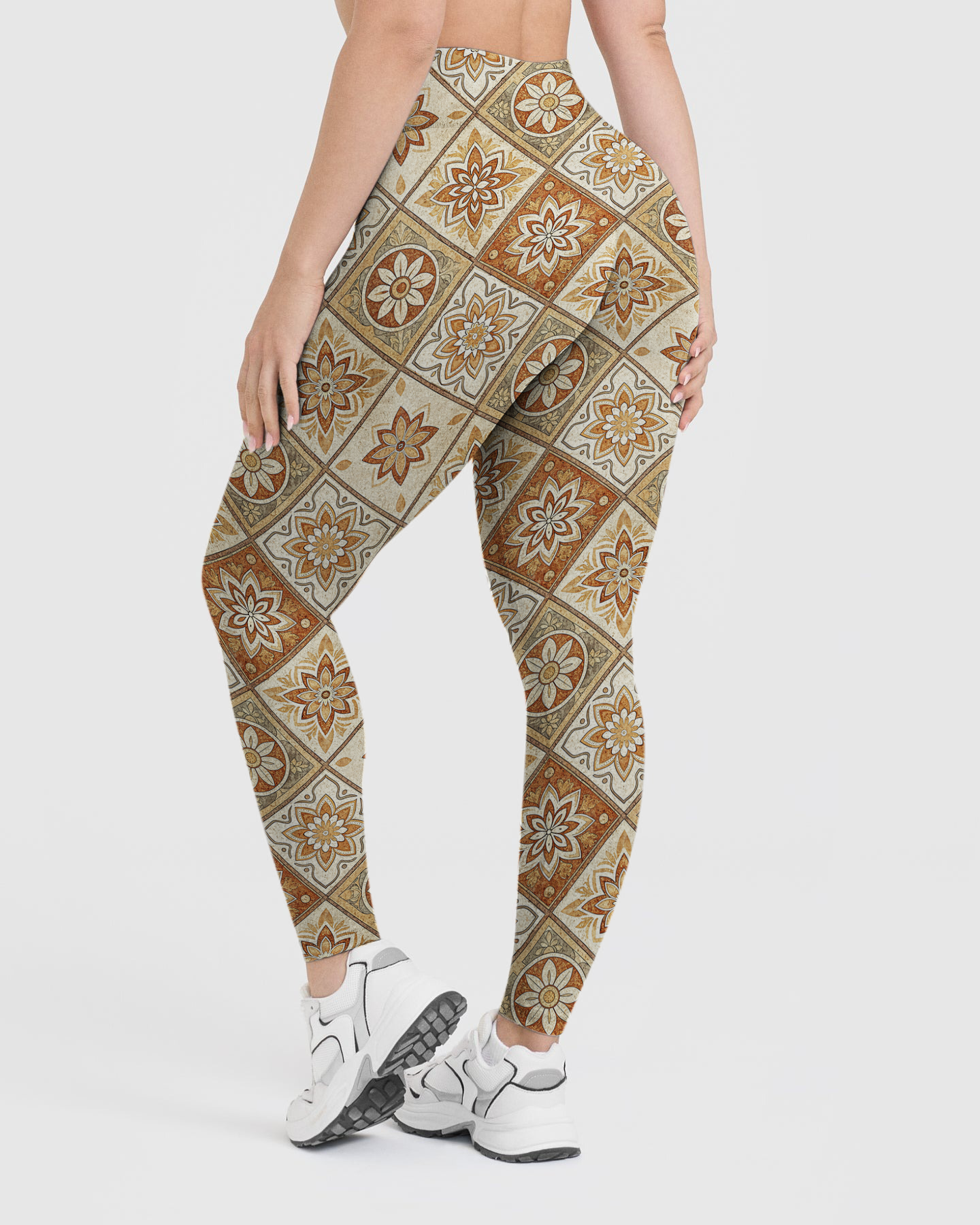 Vintage Flower Tiles Leggings