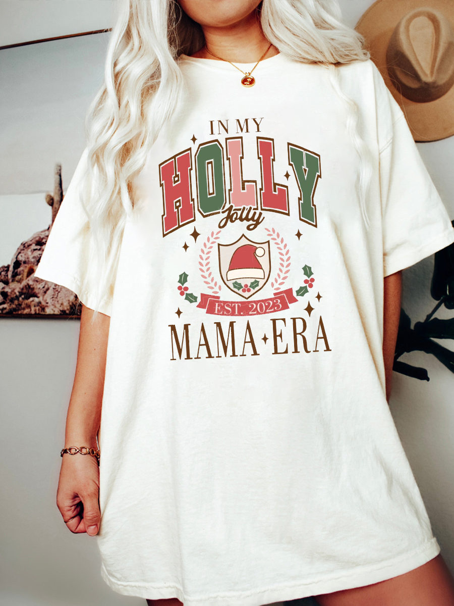 Latest In My Holly Jolly Mama Era Plus Size T-Shirt on Sale-boldoversize