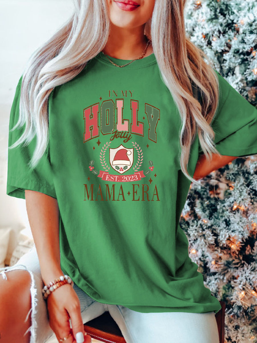 In My Holly Jolly Mama Era Plus Size T-Shirt