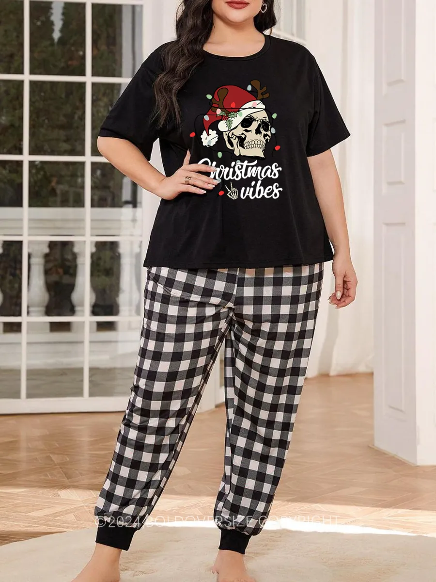 Vintage Christmas Vibes Pajama Set