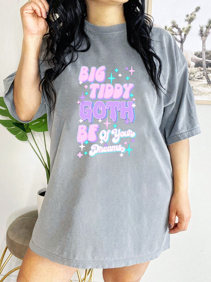 Plus Size Big Tiddy Goth Bf Of Your Dreams T-Shirt Sale-boldoversize