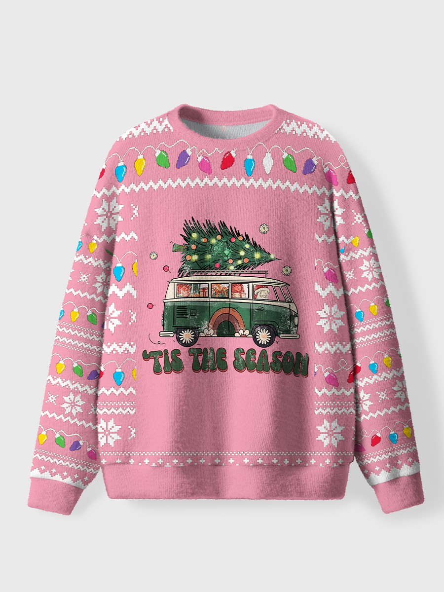 Vintage Plus Size Tis The Season Christmas T-Shirt Ugly Sweater